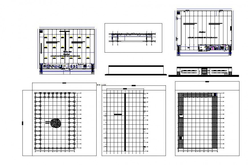 Building structure detail plan and elevation 2d  view CAD block layout autocad file